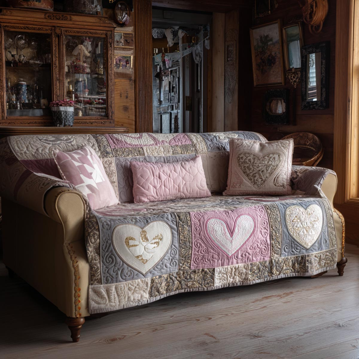 Heart Porch Quilted Sofa Cover Cool Sofa Covers Valentine Day Ideas For Men - Tradiviet