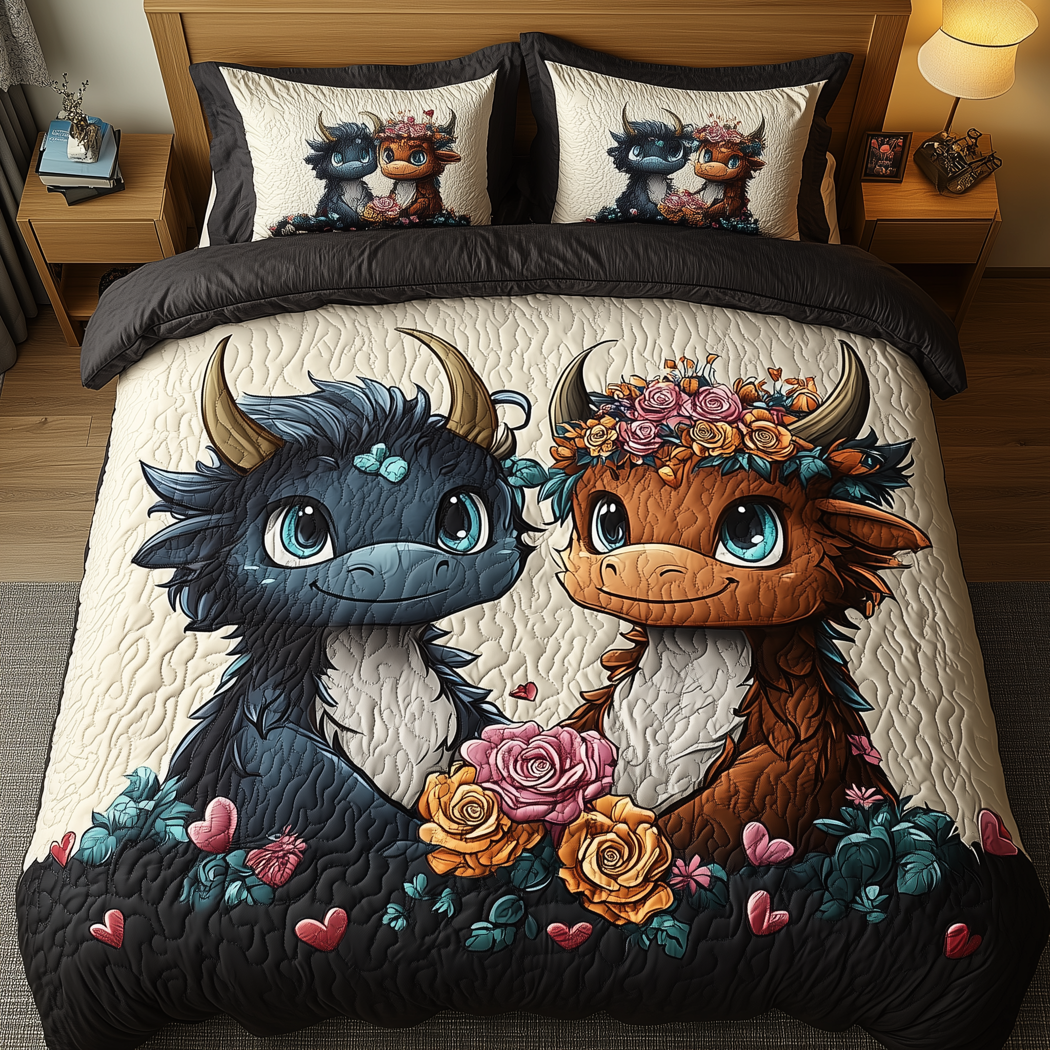 Heartfelt Moo Quilted Bedding Set Heartfelt Moo Dream Gift For Heartfelt Moo - Tradiviet