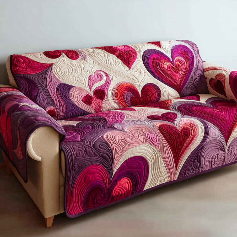 Hearth Warmth Quilted Sofa Cover Unique Room Decor Gifts For New Homes - Tradiviet