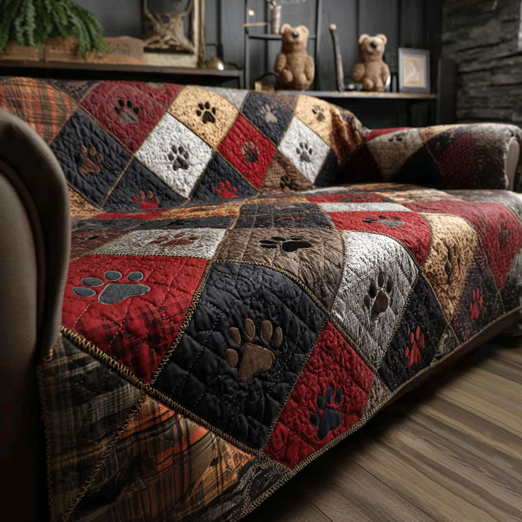 Hearthside Forest Story Quilted Sofa Cover Boho Home Room Decor Presents For New Home - Tradiviet
