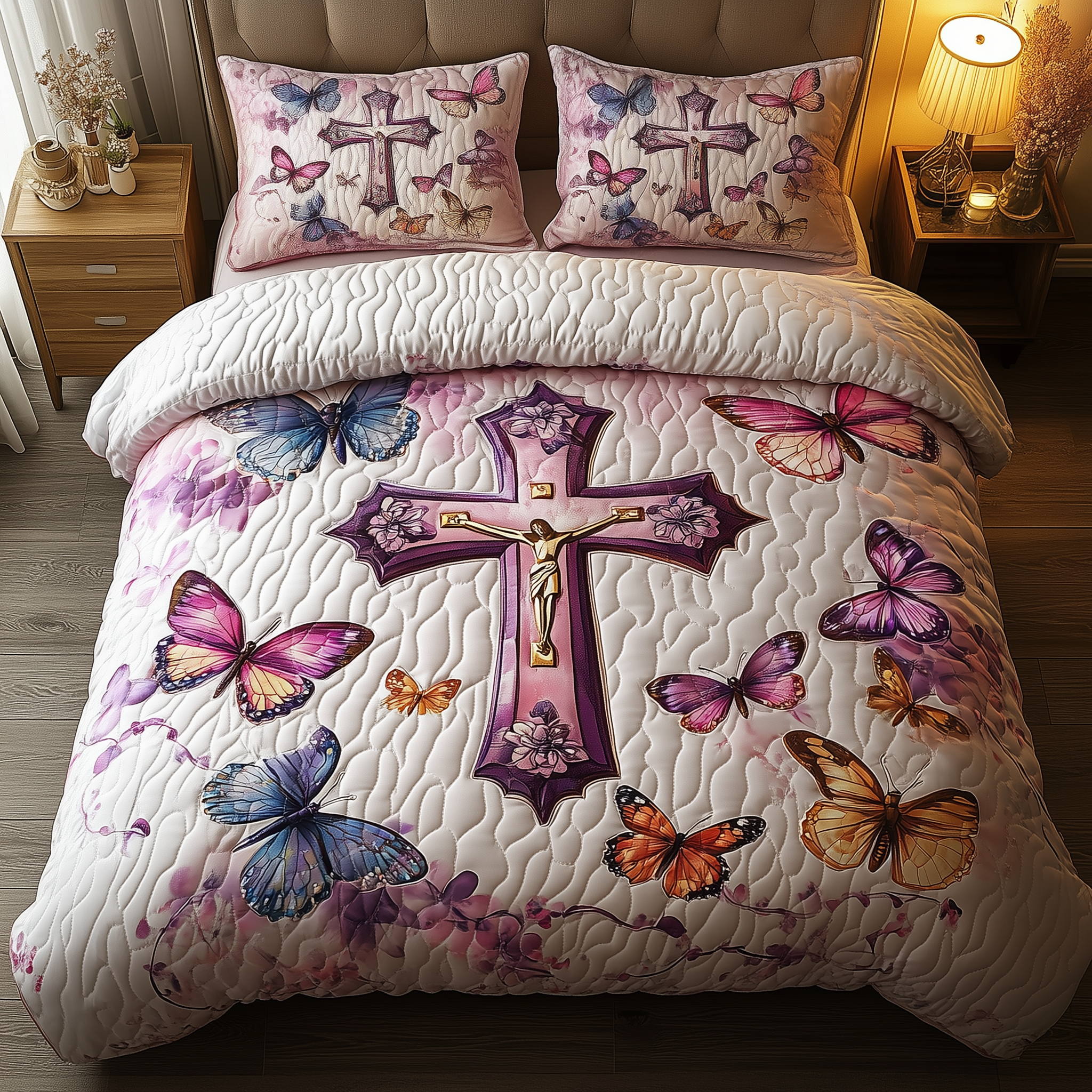 Heavenly Garden Quilted Bedding Set Heavenly Garden Prairie Gift For Heavenly Garden - Tradiviet