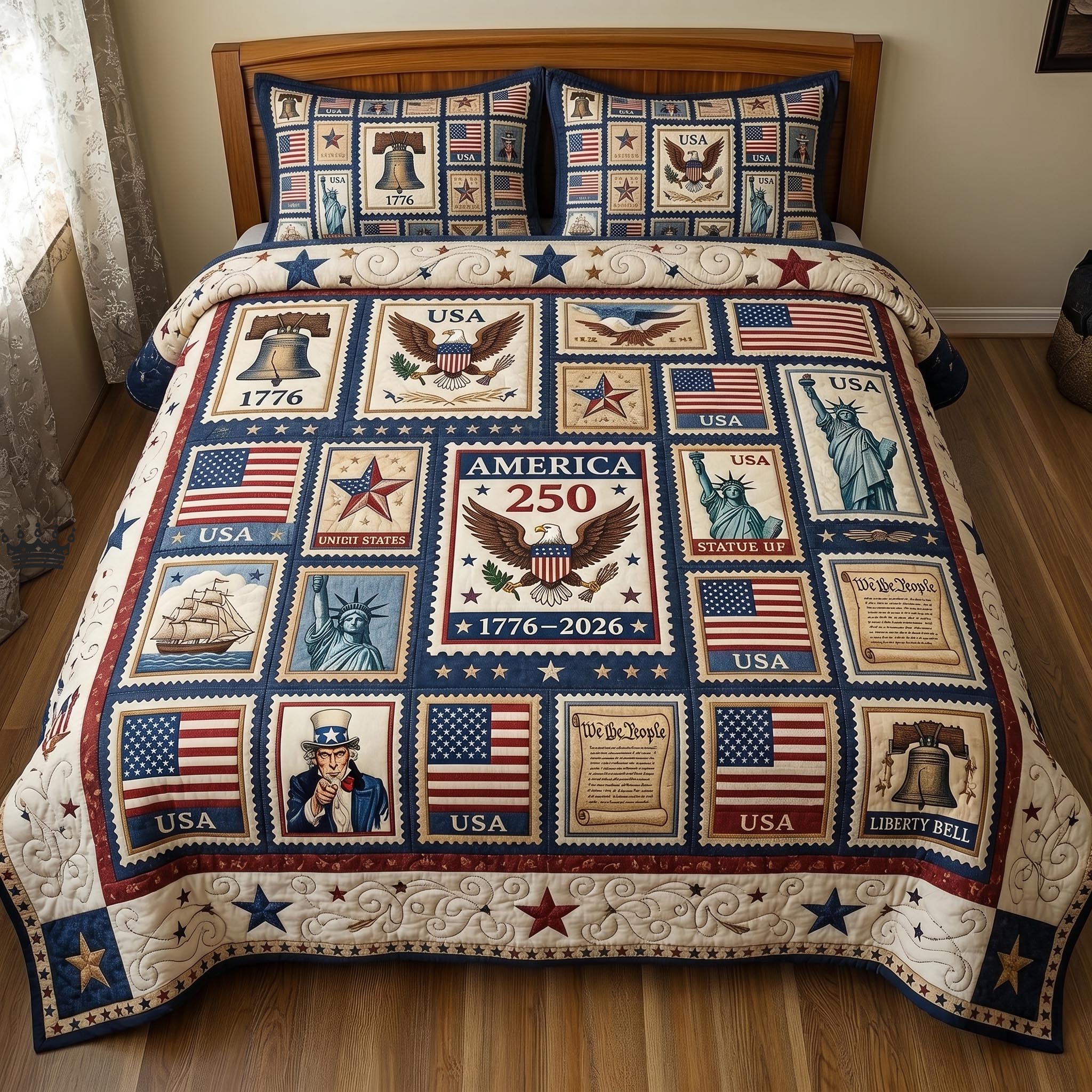 Heritage Patch Quilted Bedding Set Heritage Patch Bohemian Gift For Heritage Girls - Tradiviet