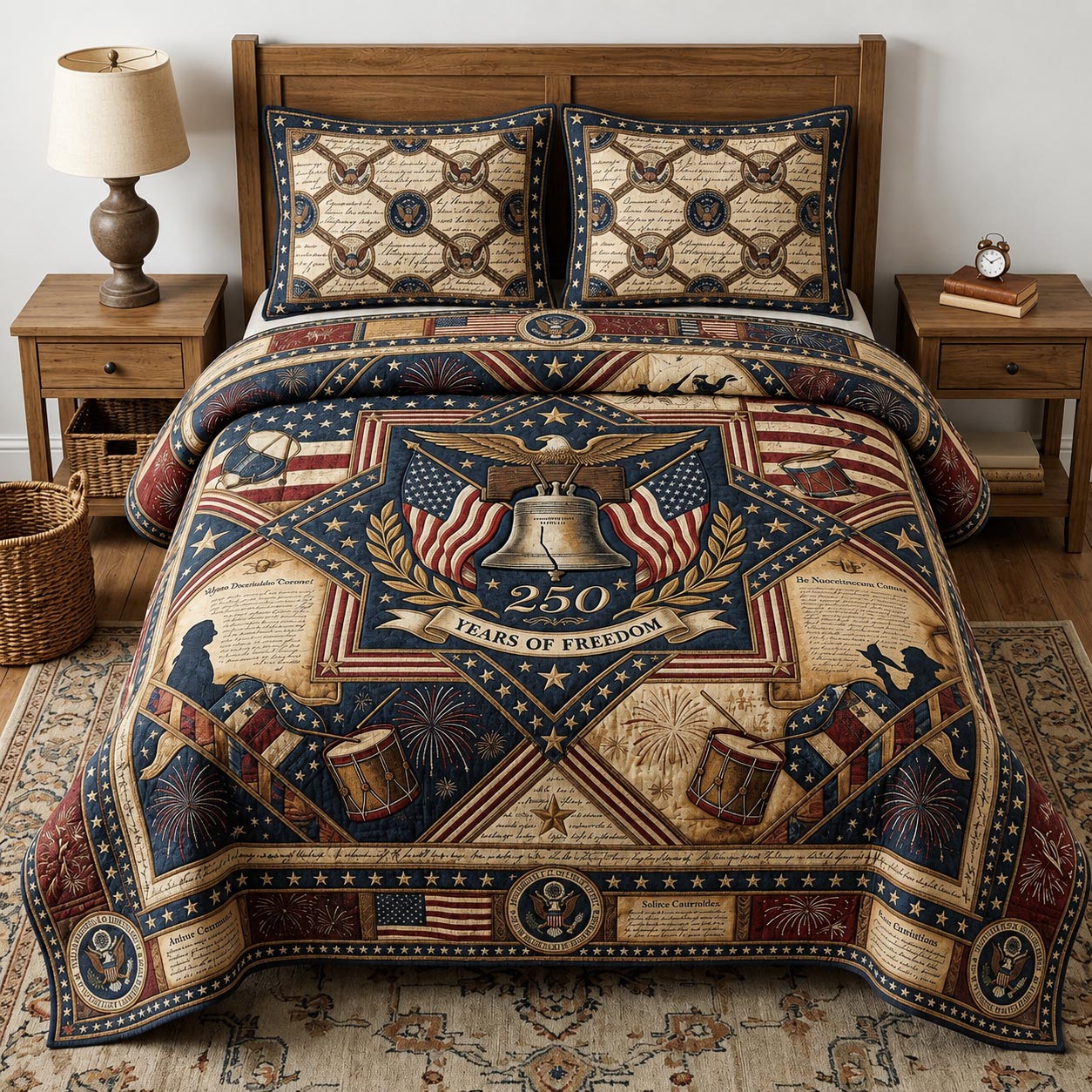 Heritage Patch Quilted Bedding Set Heritage Patch Desert Gift For Patch Brother - Tradiviet