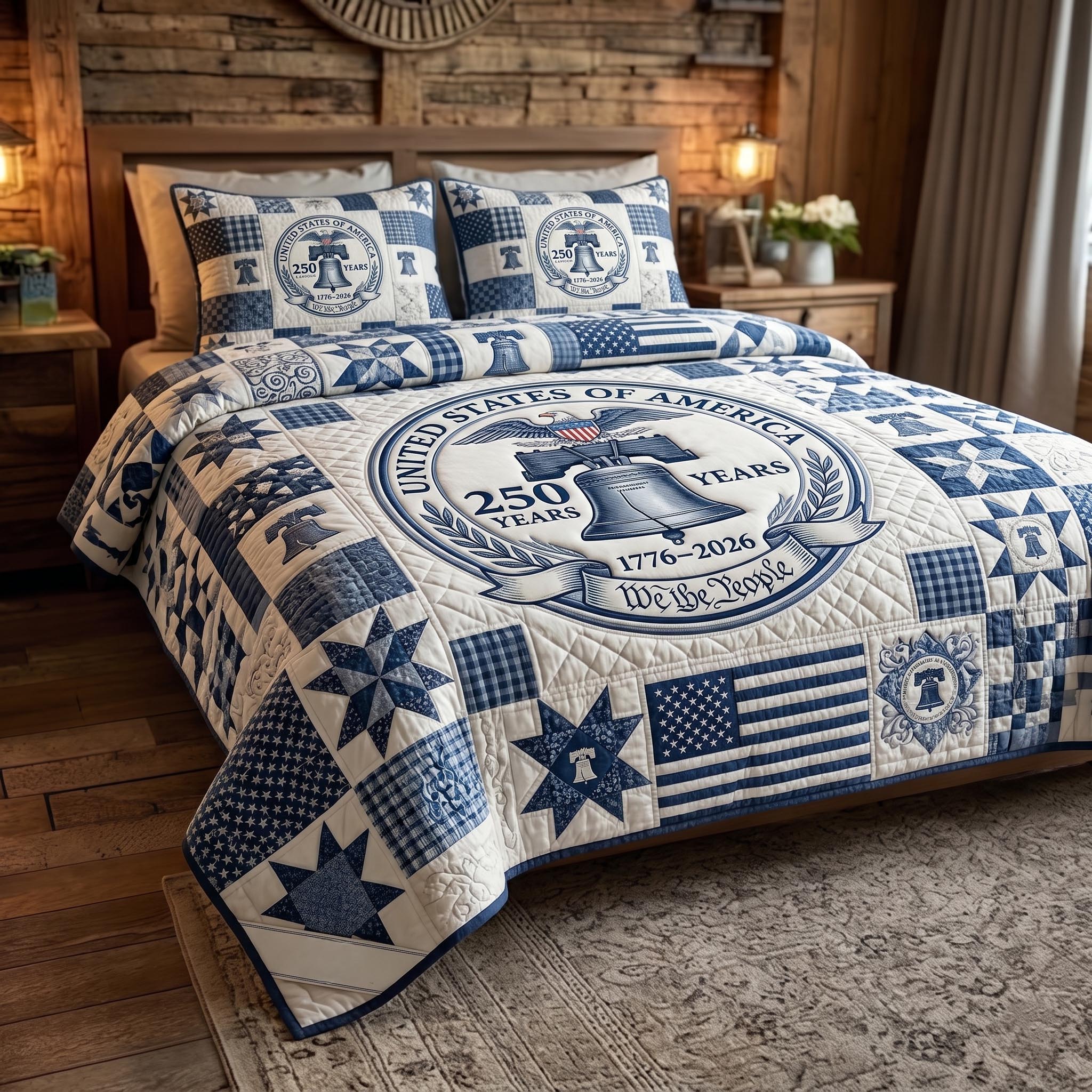 Heritage Patch Quilted Bedding Set Heritage Patch Detail Gift For Patch Kids - Tradiviet