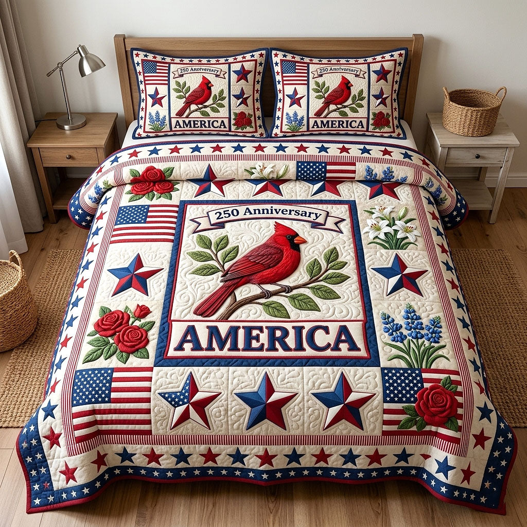 Heritage Patch Quilted Bedding Set Heritage Patch Essence Gift For Patch Papa - Tradiviet