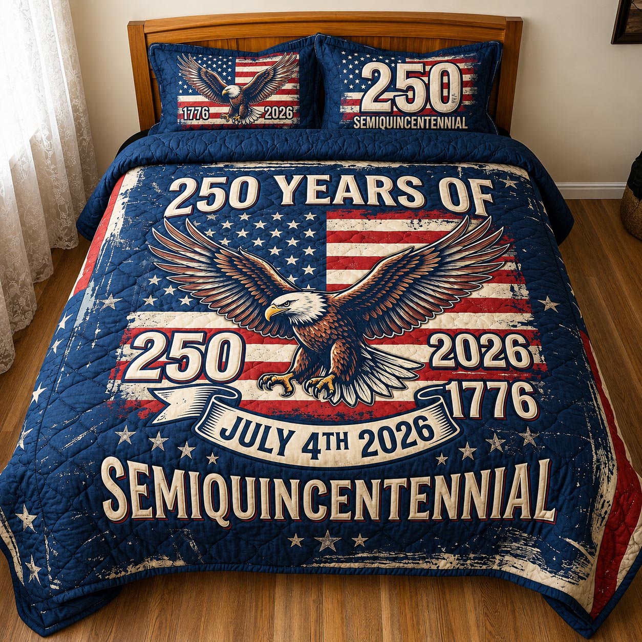 Heritage Patch Quilted Bedding Set Heritage Patch Finish Gift For Heritage Grandpa - Tradiviet