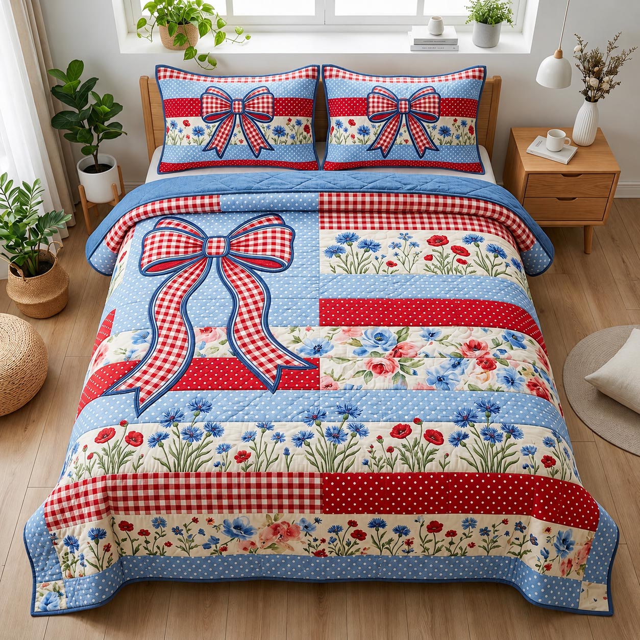 Heritage Patch Quilted Bedding Set Heritage Patch Grace Gift For Patch Grandpa - Tradiviet