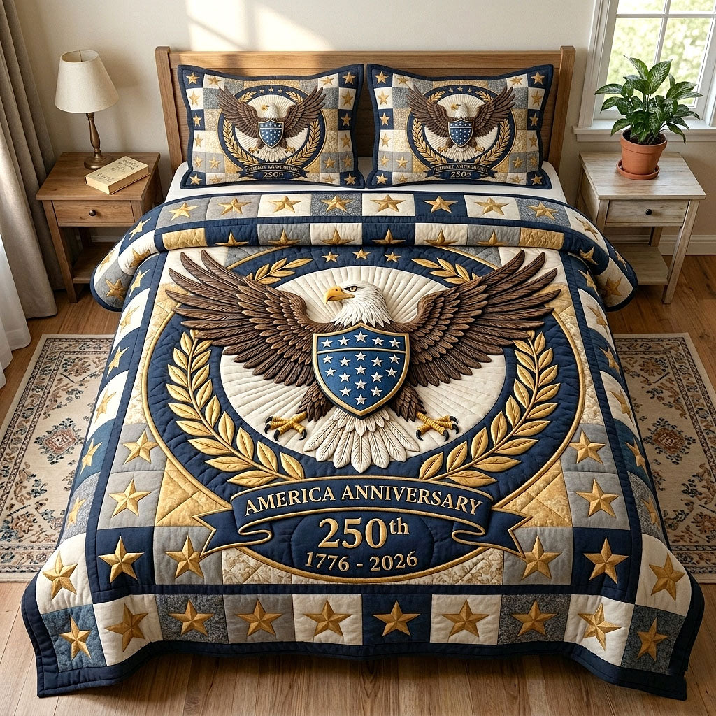 Heritage Patch Quilted Bedding Set Heritage Patch Harbor Gift For Heritage Boys - Tradiviet