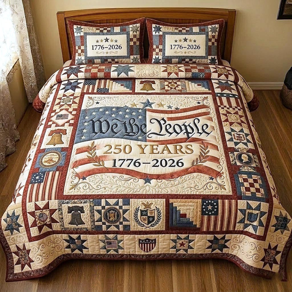 Heritage Patch Quilted Bedding Set Heritage Patch Home Gift For Heritage Kids - Tradiviet