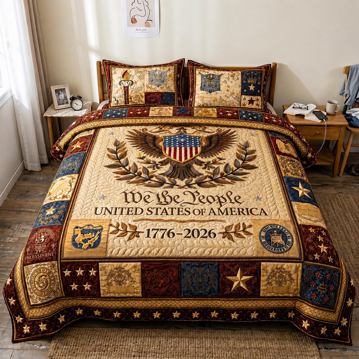 Heritage Patch Quilted Bedding Set Heritage Patch Keepsake Gift For Patch Women - Tradiviet