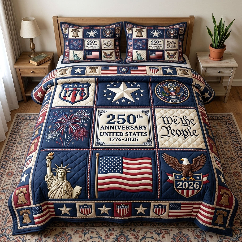 Heritage Patch Quilted Bedding Set Heritage Patch Look Gift For Patch Nana - Tradiviet