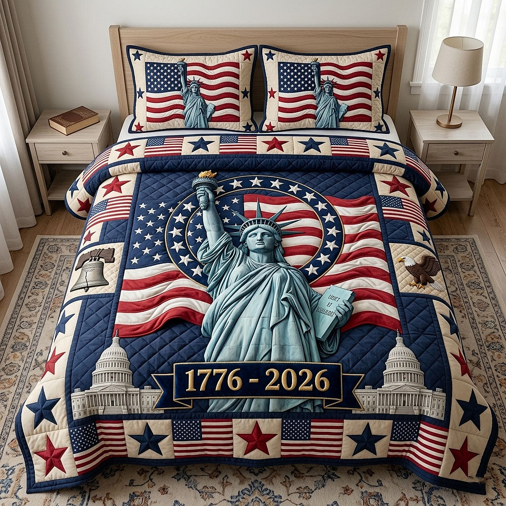 Heritage Patch Quilted Bedding Set Heritage Patch Sunset Gift For Patch Boys - Tradiviet