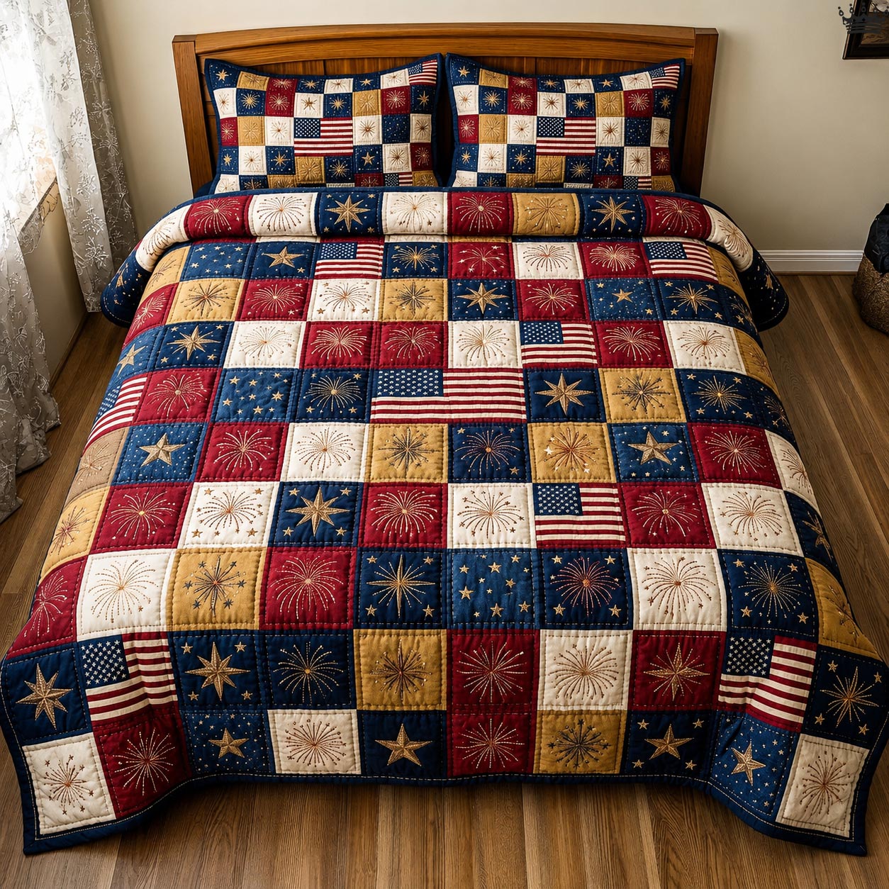 Heritage Patch Quilted Bedding Set Heritage Patch Tapestry Gift For Patch Uncle - Tradiviet