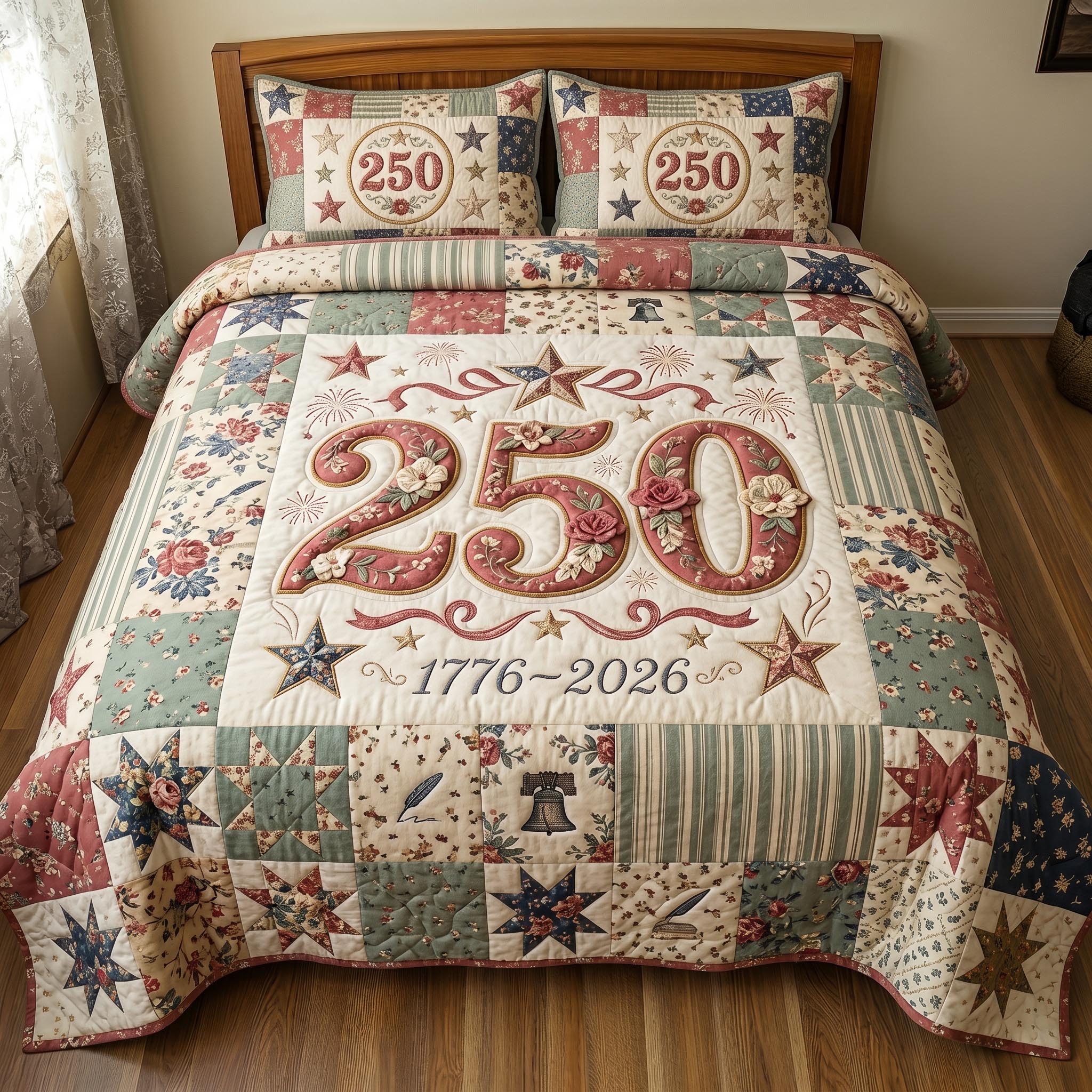 Heritage Patch Quilted Bedding Set Heritage Patch Textile Gift For Heritage Owners - Tradiviet