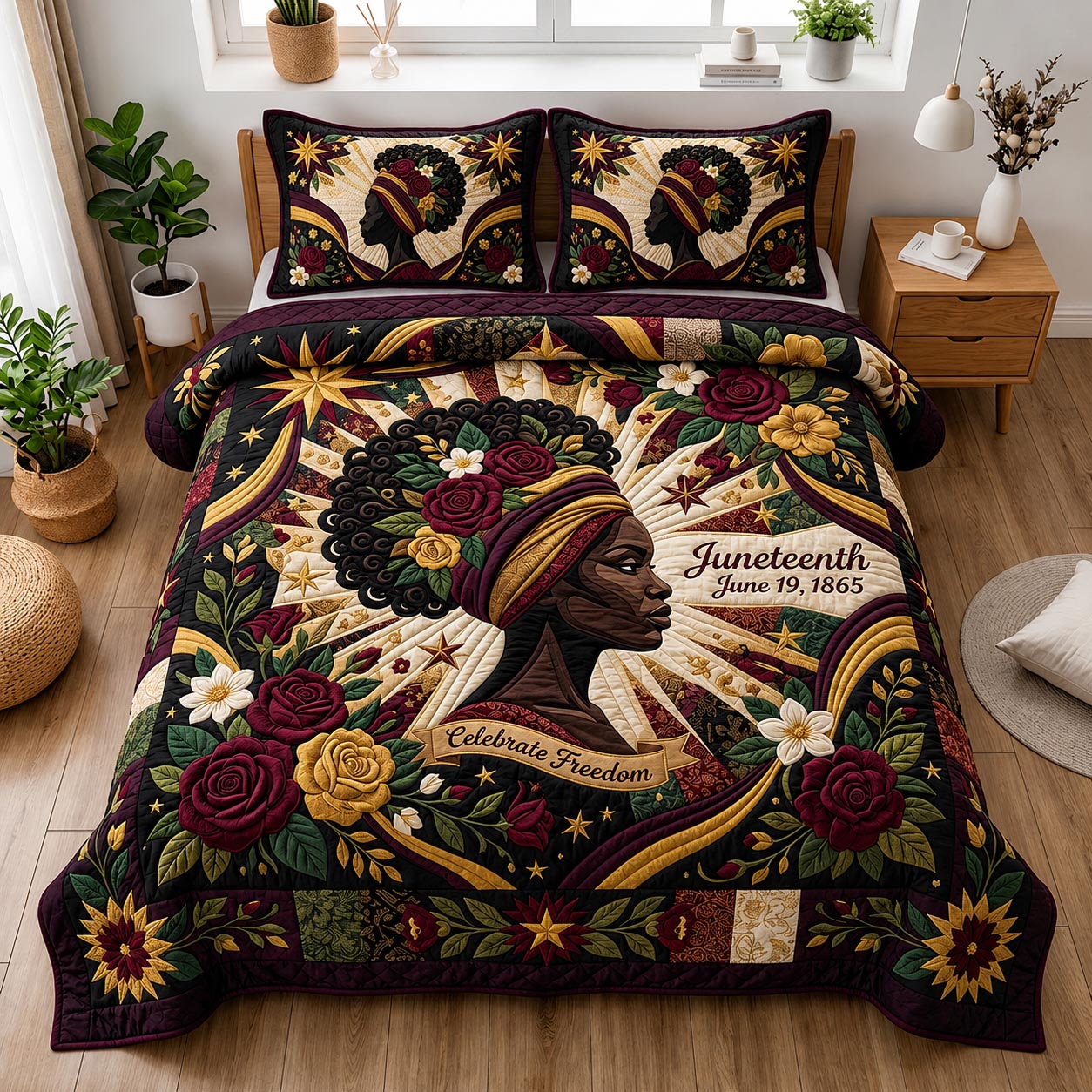 Heritage Soul Quilted Bedding Set Heritage Soul Design Gift For Soul Husband - Tradiviet
