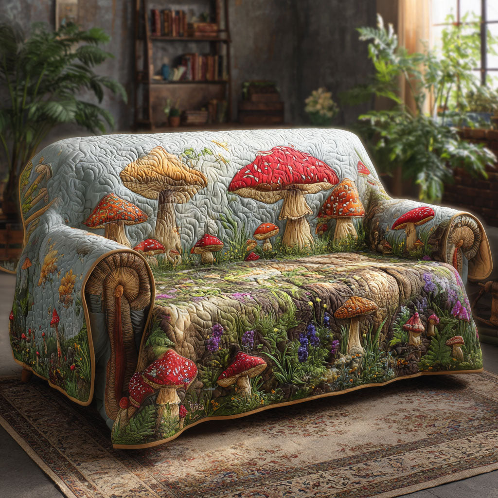 Hidden Woods Quilted Sofa Cover Rustic Room Decor Cozy Home Decor Gifts - Tradiviet