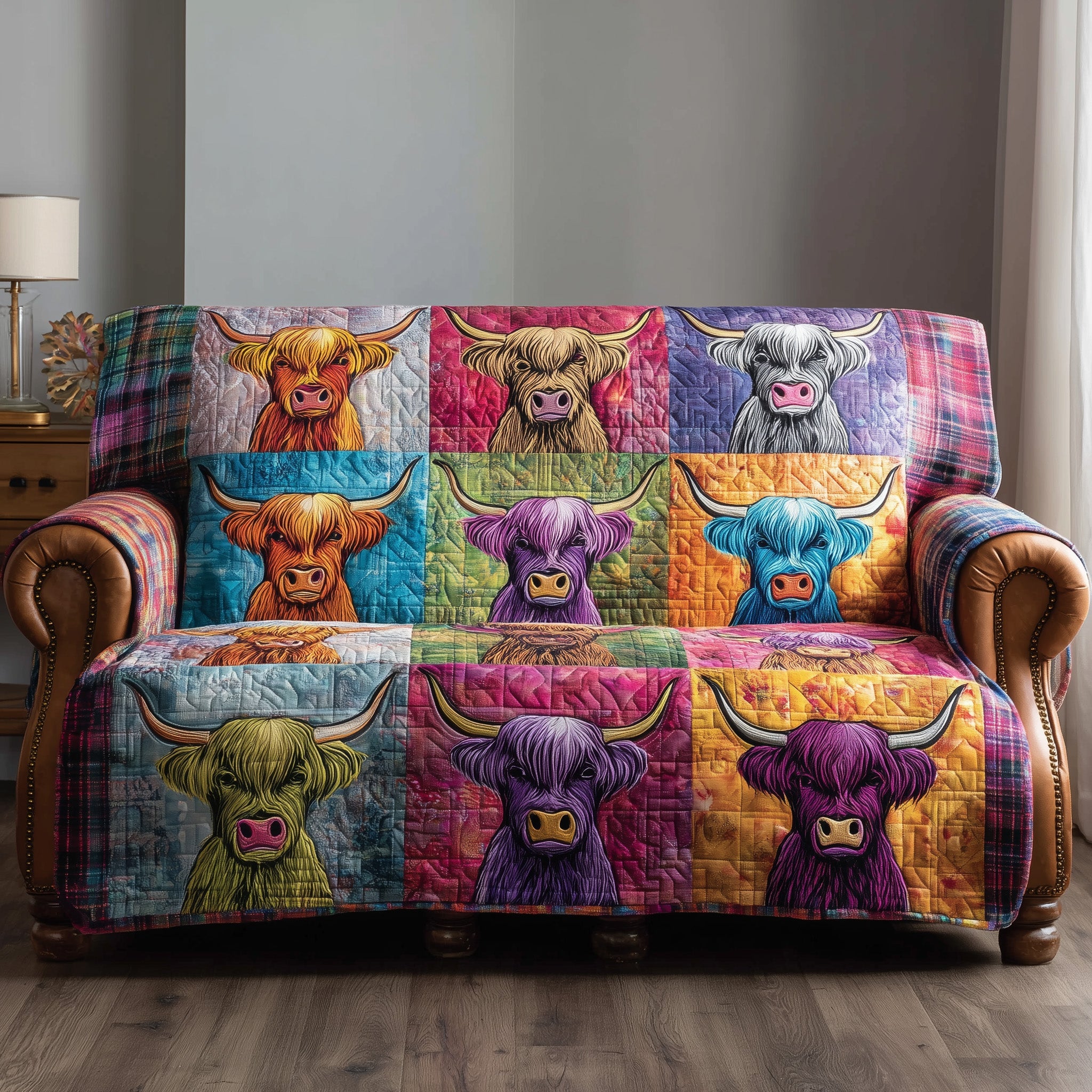 Highland Homestead Quilted Sofa Cover Rustic Home Couch Cover Home Lover Gift Ideas - Tradiviet