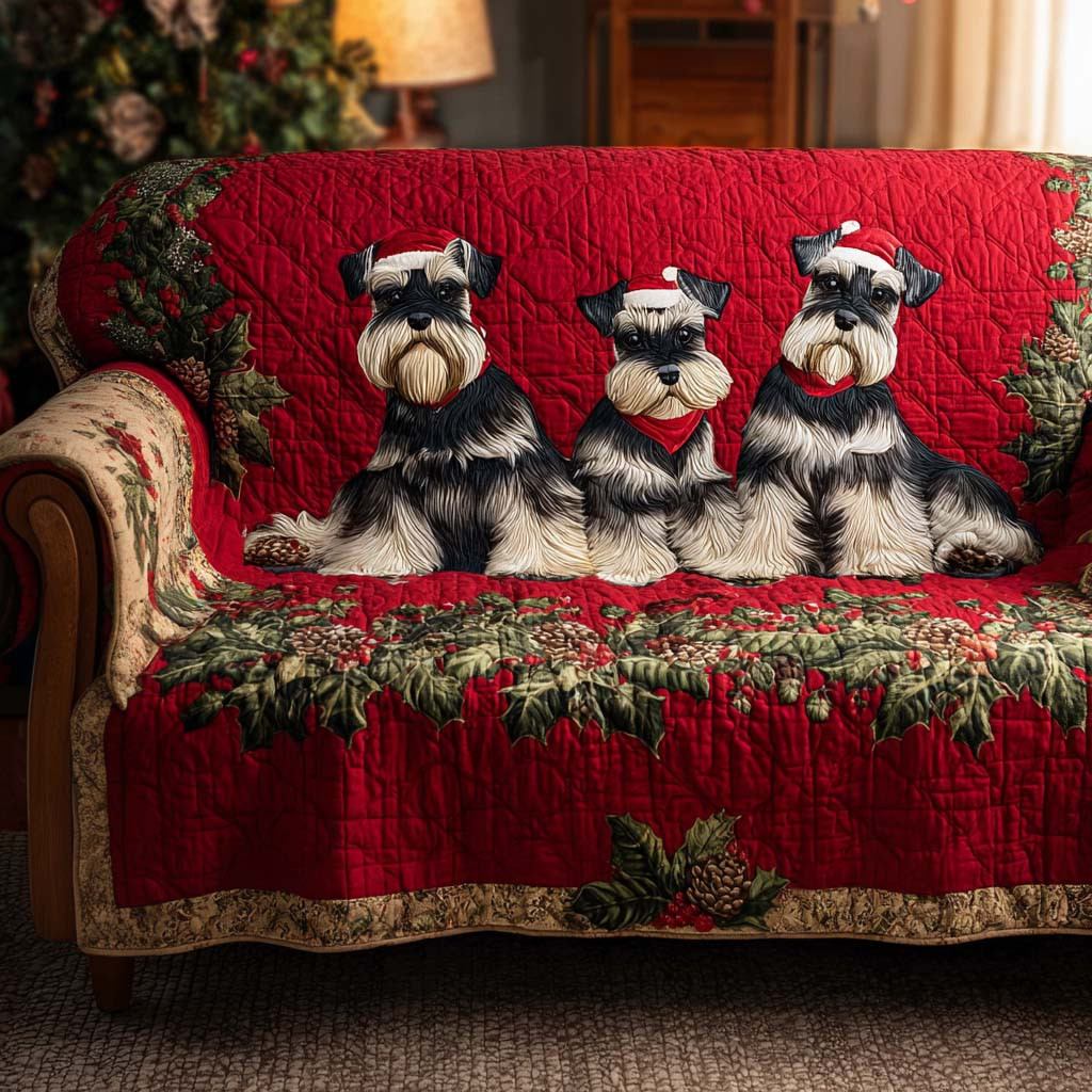 Holiday Beard Quilted Sofa Cover Holiday Living Room Decor Christmas Present Ideas - Tradiviet