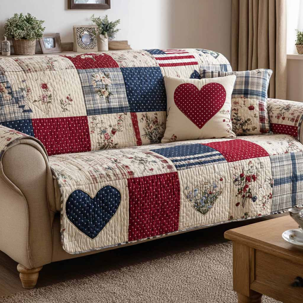 Home Blessing Quilted Sofa Cover Sofa Saver Covers Special Gifts For Him Her - Tradiviet