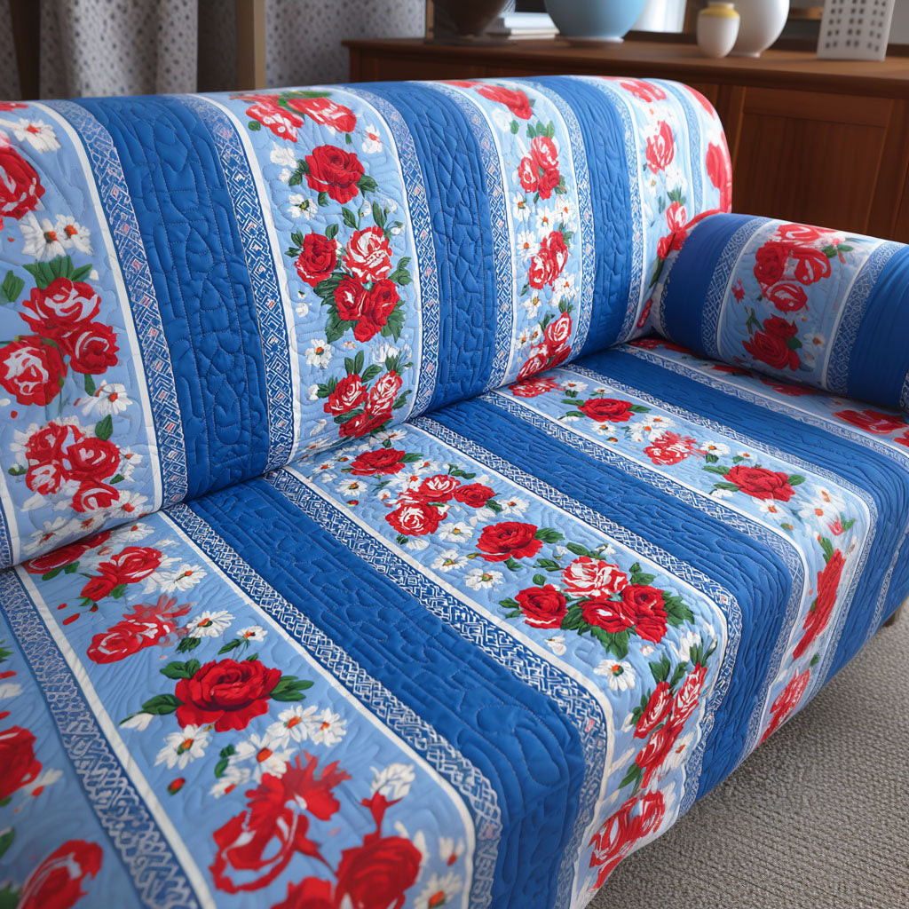 Homeland Floral Quilted Sofa Cover Awesome Couch Covers 4Th Of July Gift Ideas - Tradiviet