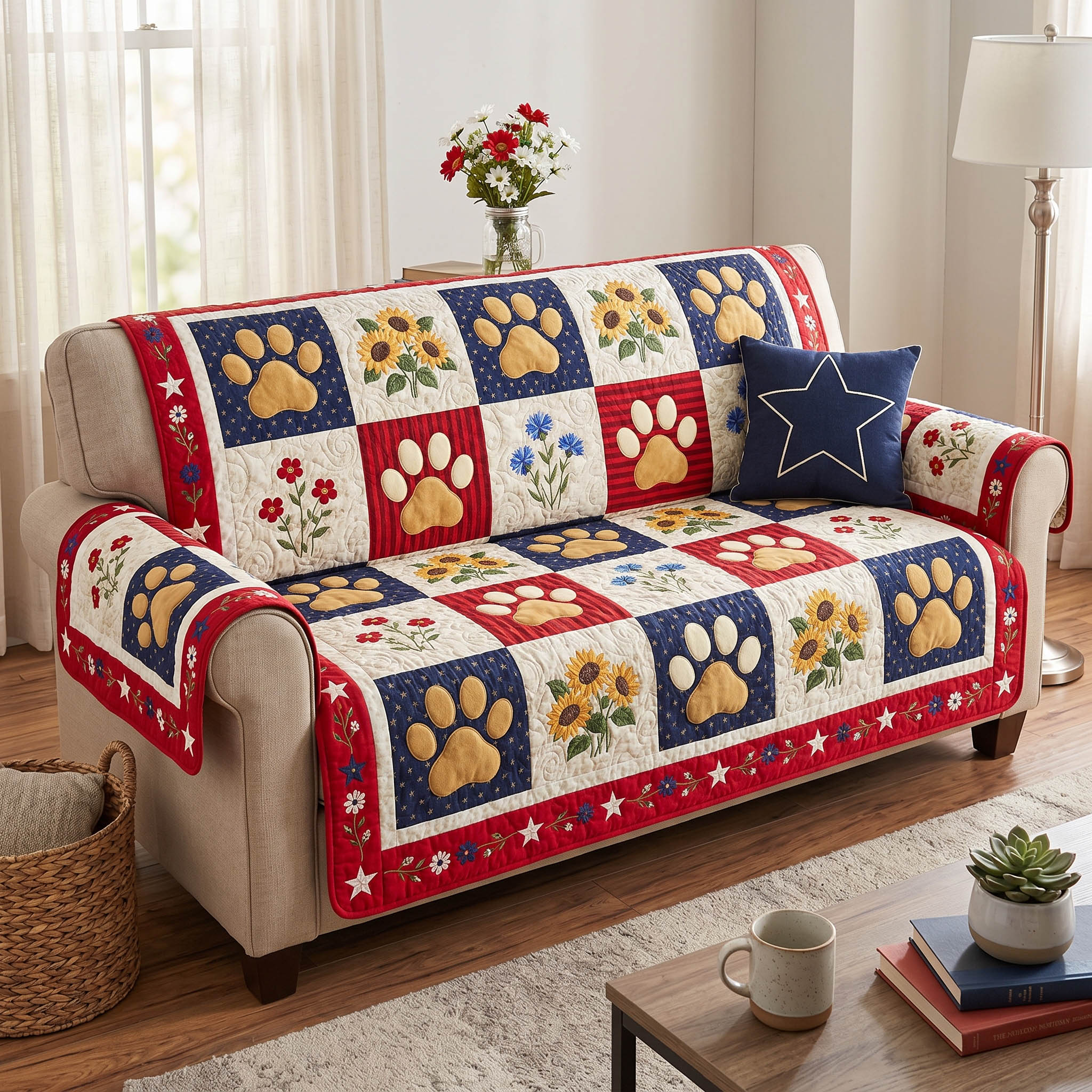 Honor Paws Quilted Sofa Cover Room Decor Inspiration Great Home Decor Finds - Tradiviet