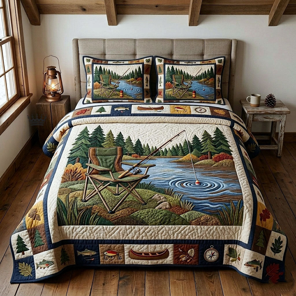 Hook Life Quilted Bedding Set Hook Life Showpiece Gift For Hook - Tradiviet