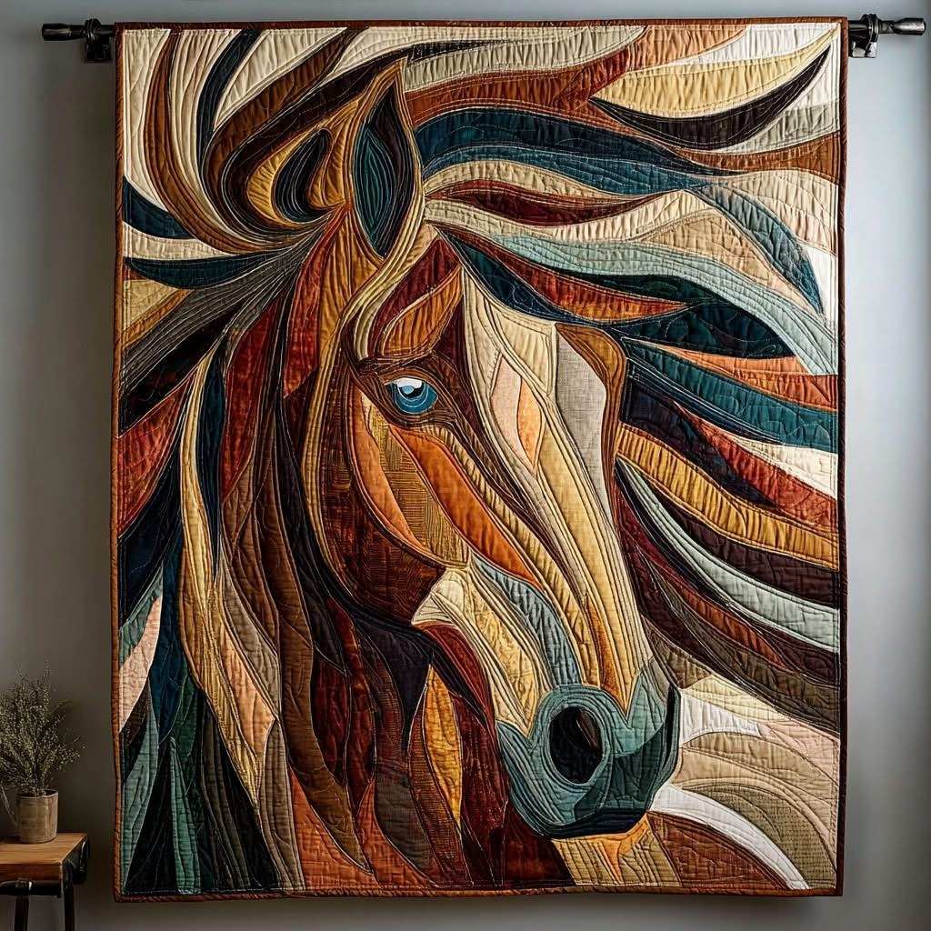 Horse Light Tribal Quilted Blanket Bedroom Decor Ideas Gifts For Horse Lovers - Tradiviet