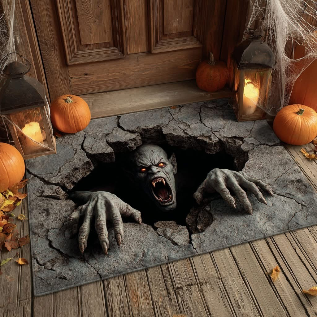 Howl Of The Damned Spooky Halloween Doormat 3D Print Scary Decorations Themed Gifts - Tradiviet