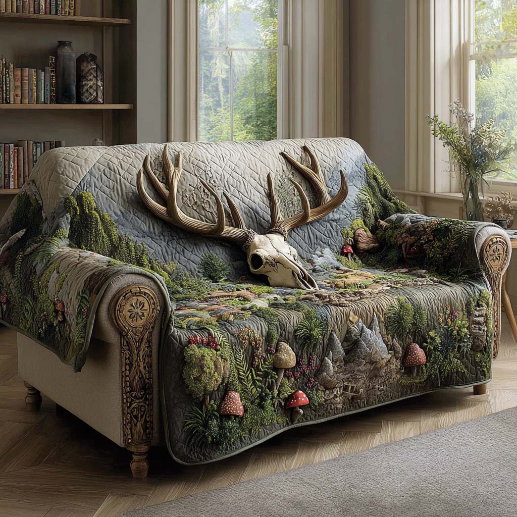 Hunter Trail Quilted Sofa Cover Aesthetic Room Decor Trendy Room Decor Gifts - Tradiviet