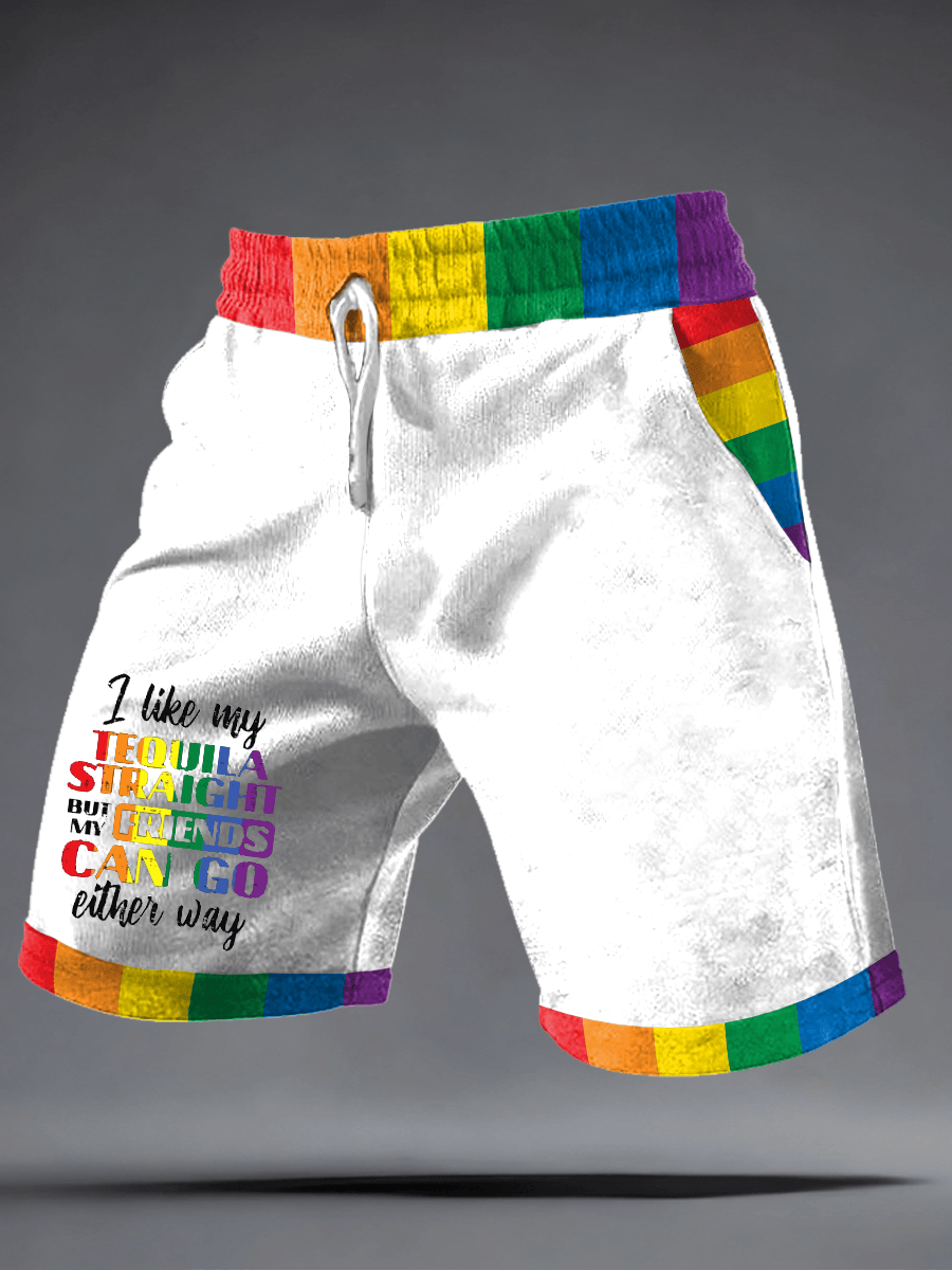 I Like My Tequila Straight Funny Shorts Sassy Pride Merch Hilarious Gift For Party Lovers - Tradiviet