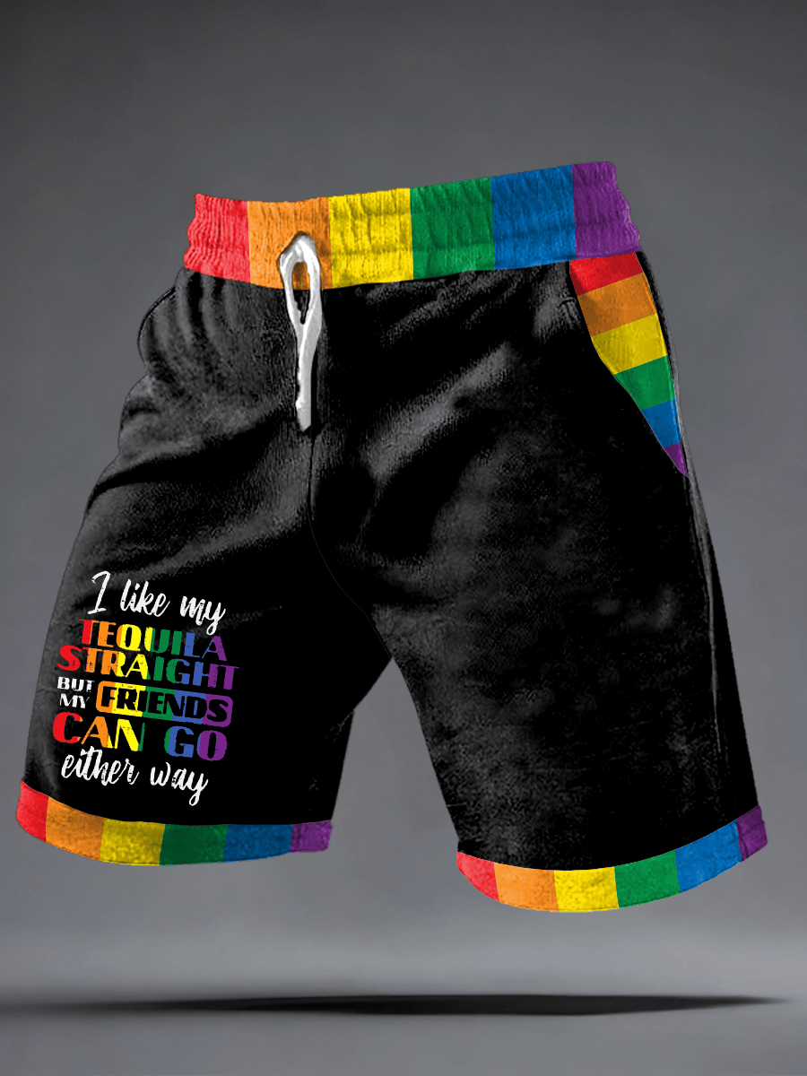 I Like My Tequila Straight Funny Shorts Sassy Pride Merch Hilarious Gift For Party Lovers - Tradiviet - Image 2
