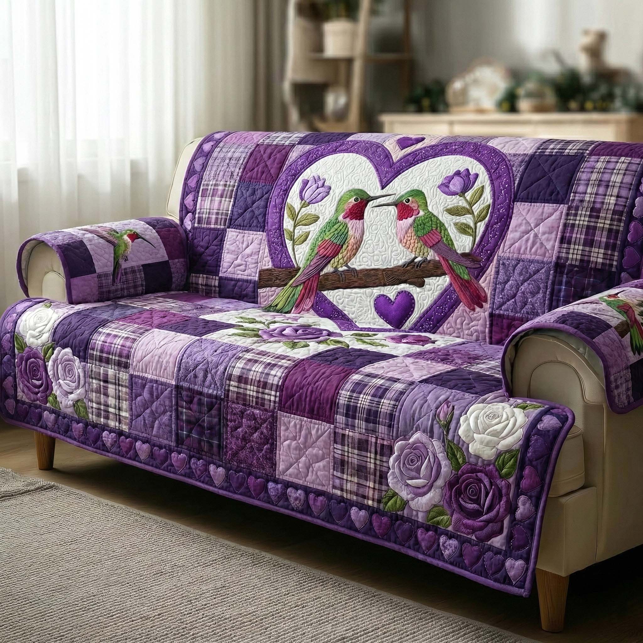 Iridescent Drift Quilted Sofa Cover Cozy Home Couch Cover New Home Gift Ideas - Tradiviet