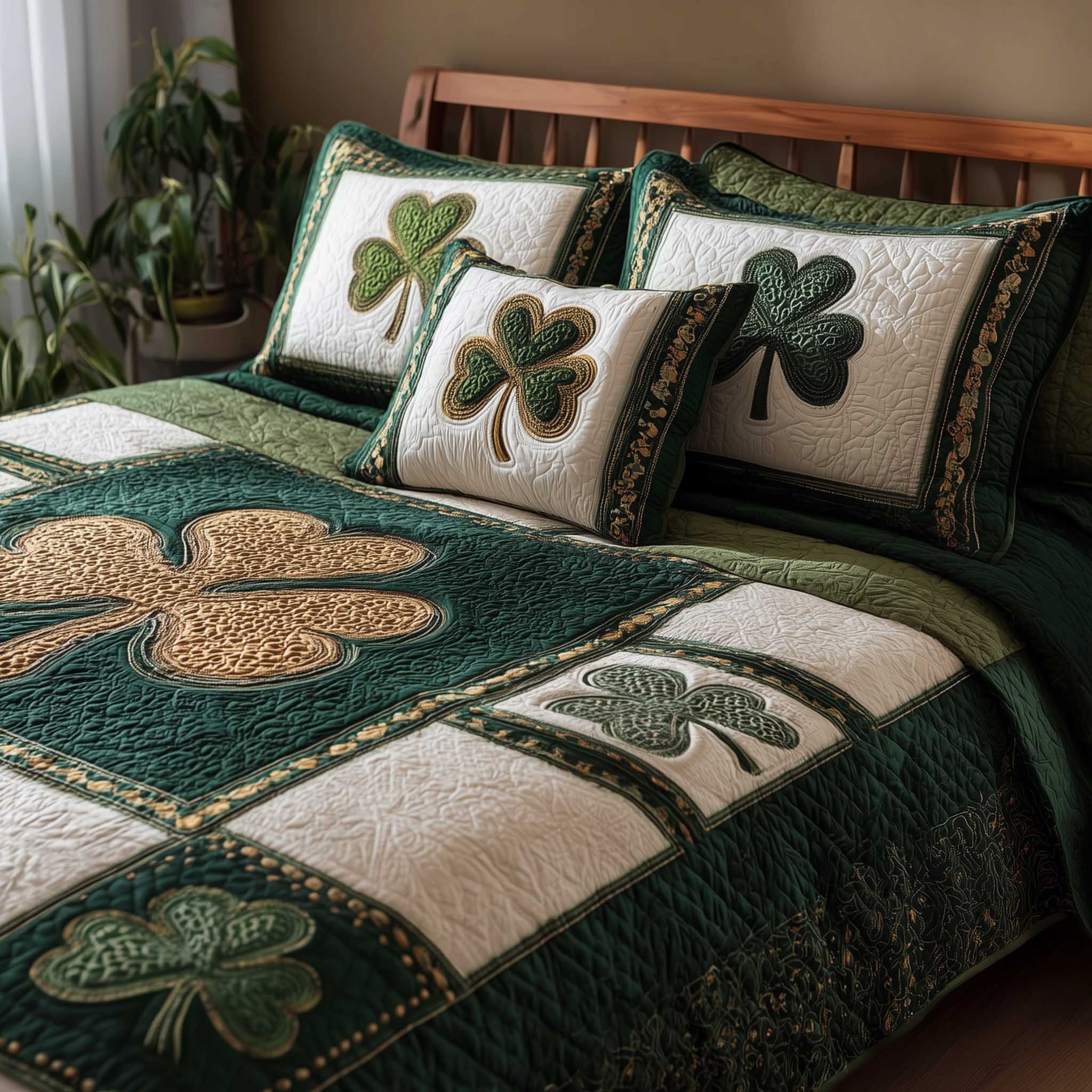 Irish Blessings Quilted Bedding Set Irish Blessings Cozy Gift For Irish Blessings - Tradiviet