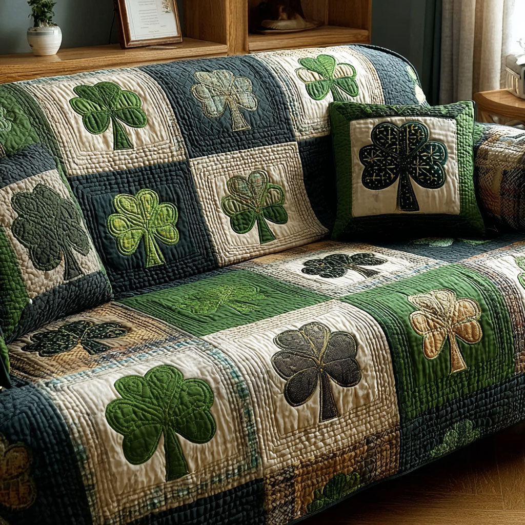 Irish Spirit Quilted Sofa Cover Interior Room Decor Gift For Home Decor - Tradiviet