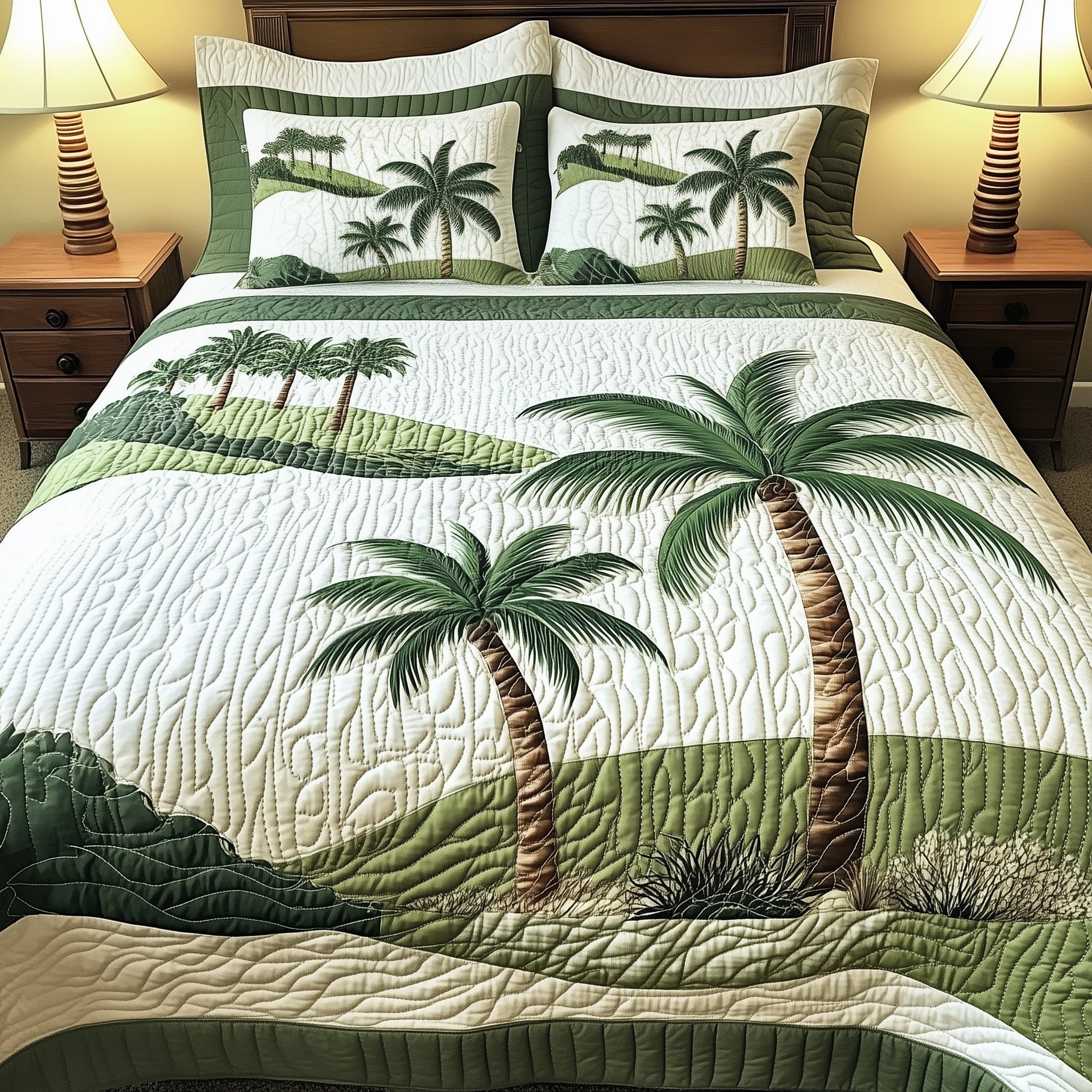Island Serenity Quilted Bedding Set Island Serenity Retreat Gift For Island Mom - Tradiviet