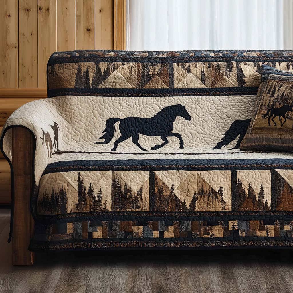 Just Western Quilted Sofa Cover Holiday Home Room Decor Home Lover Gift Ideas - Tradiviet