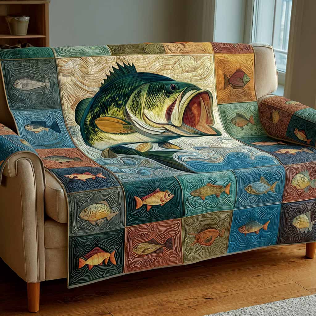 Lake Trophy Quilted Sofa Cover Indoor Room Decor Gift For Room Decor - Tradiviet