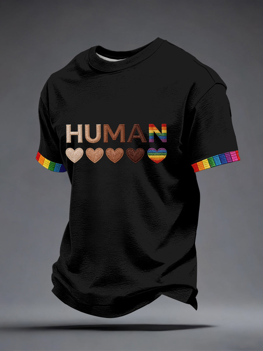 LGBT Human Colorful Rainbow Heartw T-Shirt Pride Month Clothing Gift For Boyfriends - Tradiviet - Image 5