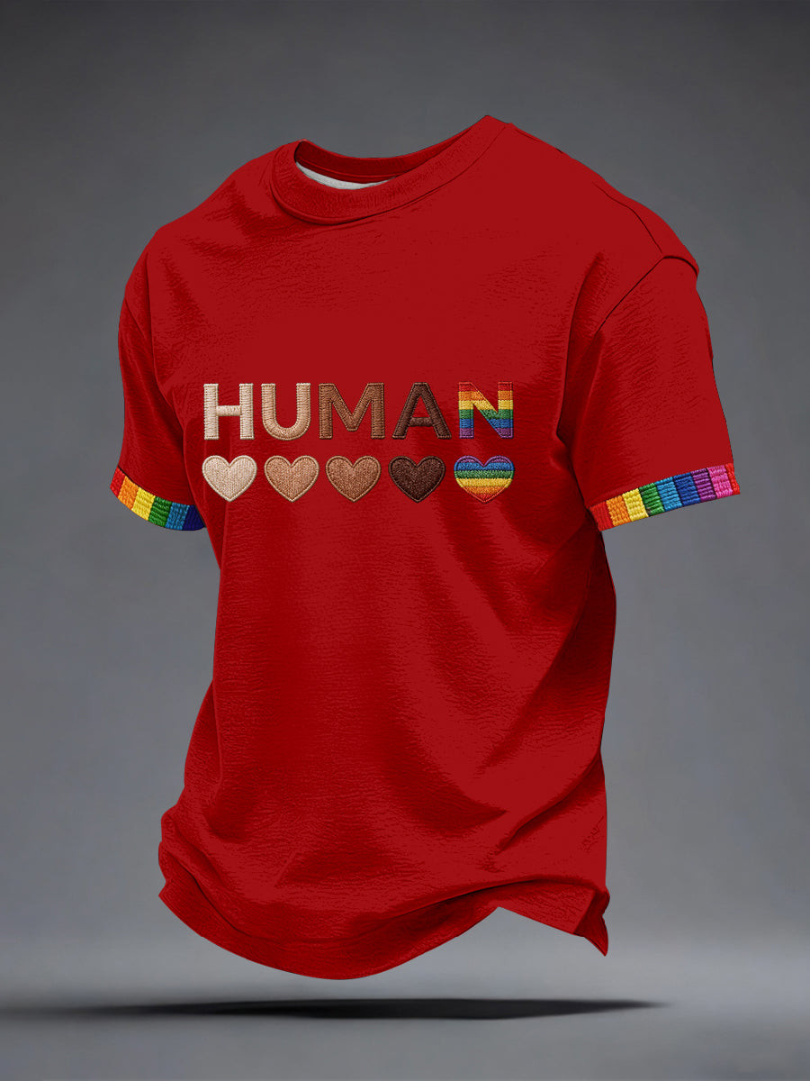 LGBT Human Colorful Rainbow Heartw T-Shirt Pride Month Clothing Gift For Boyfriends - Tradiviet - Image 6
