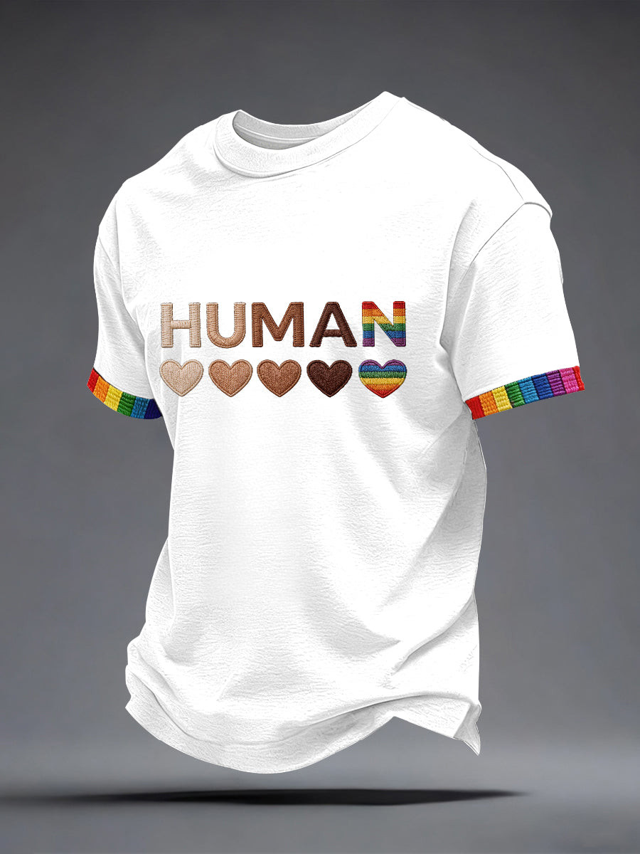 LGBT Human Colorful Rainbow Heartw T-Shirt Pride Month Clothing Gift For Boyfriends - Tradiviet - Image 2