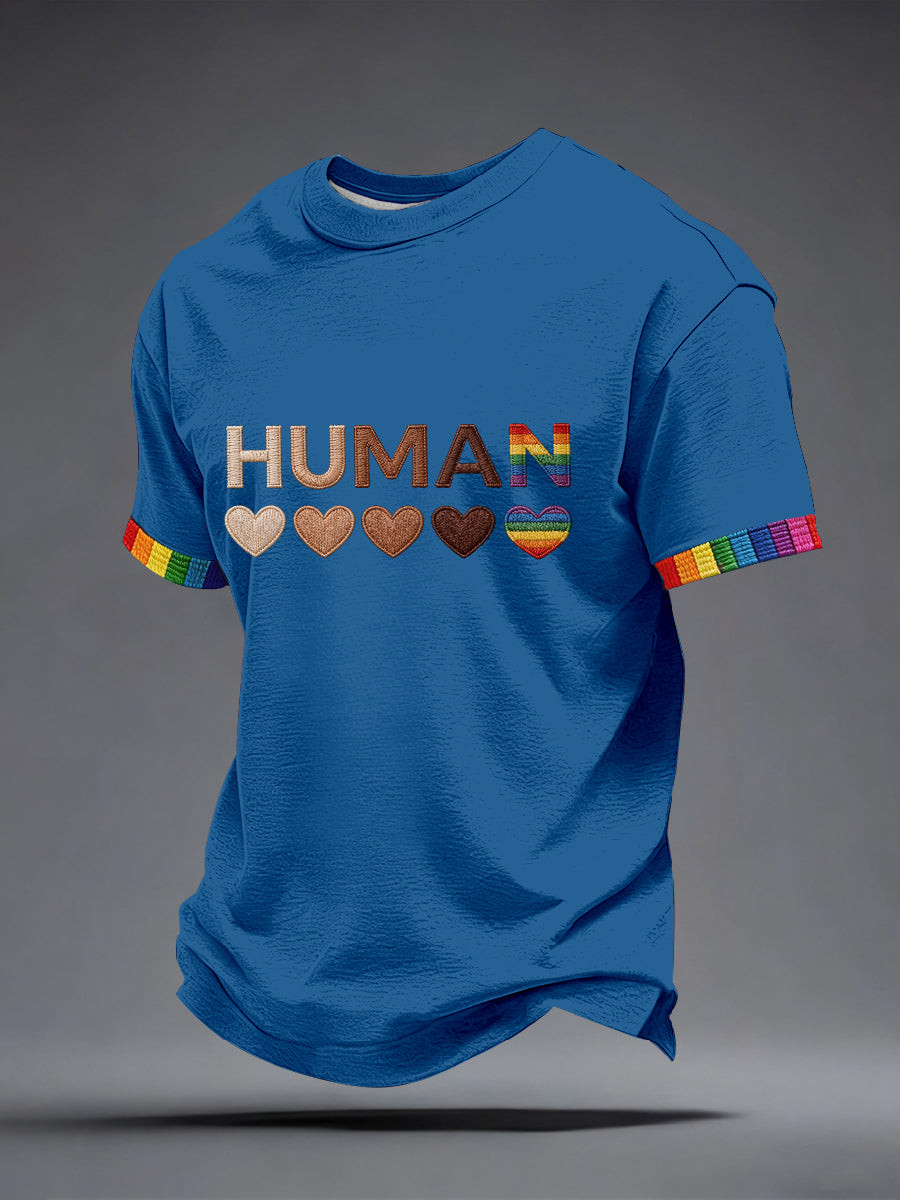 LGBT Human Colorful Rainbow Heartw T-Shirt Pride Month Clothing Gift For Boyfriends - Tradiviet - Image 3