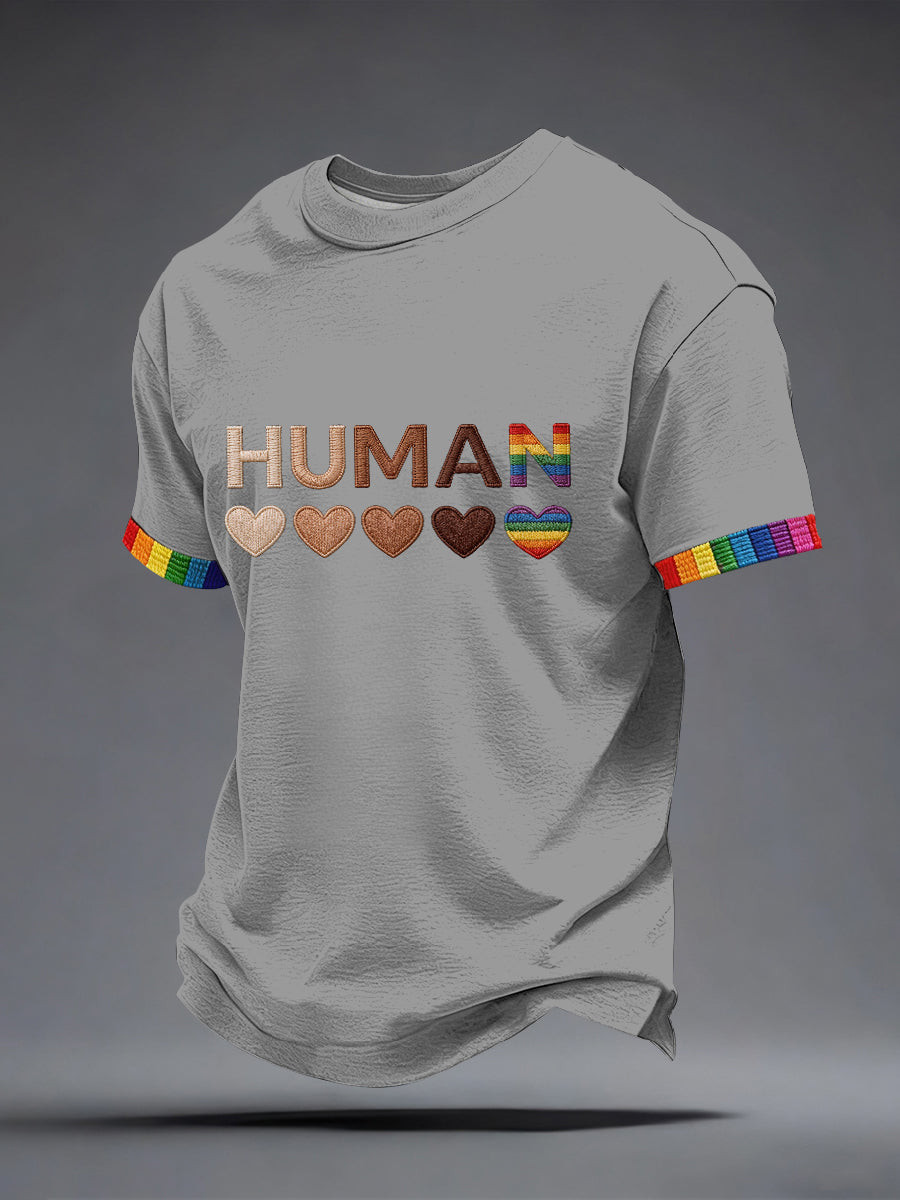 LGBT Human Colorful Rainbow Heartw T-Shirt Pride Month Clothing Gift For Boyfriends - Tradiviet - Image 4