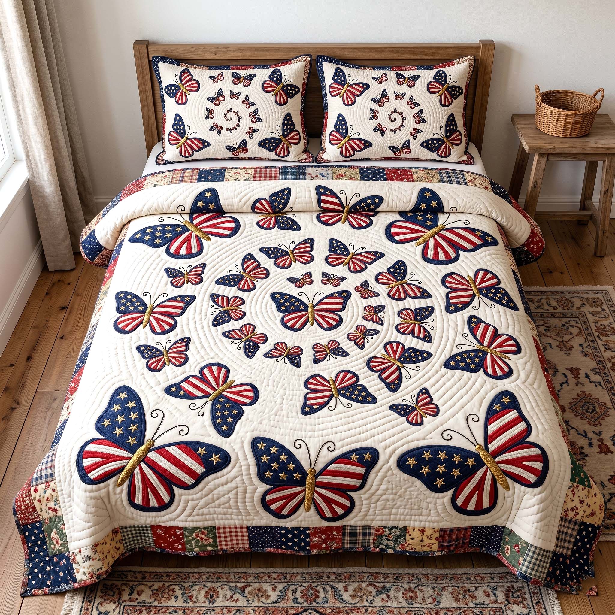 Liberty Garden Quilted Bedding Set Liberty Garden Masterpiece Gift For Garden Lovers - Tradiviet