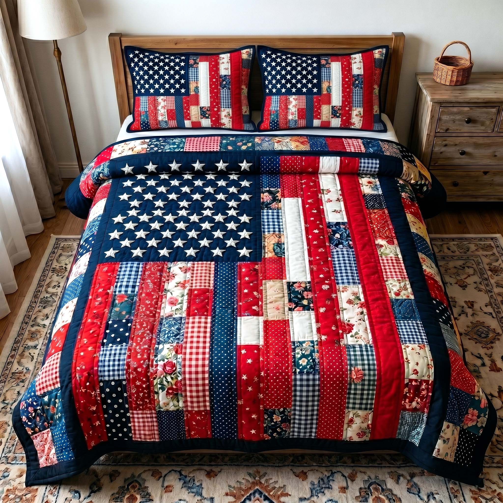 Liberty Legacy Quilted Bedding Set Liberty Legacy Feature Gift For Legacy Friends - Tradiviet