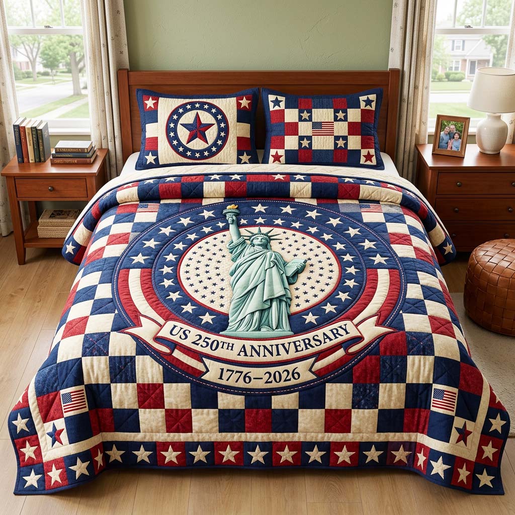 Liberty Star Quilted Bedding Set Liberty Star Palette Gift For Liberty Star - Tradiviet