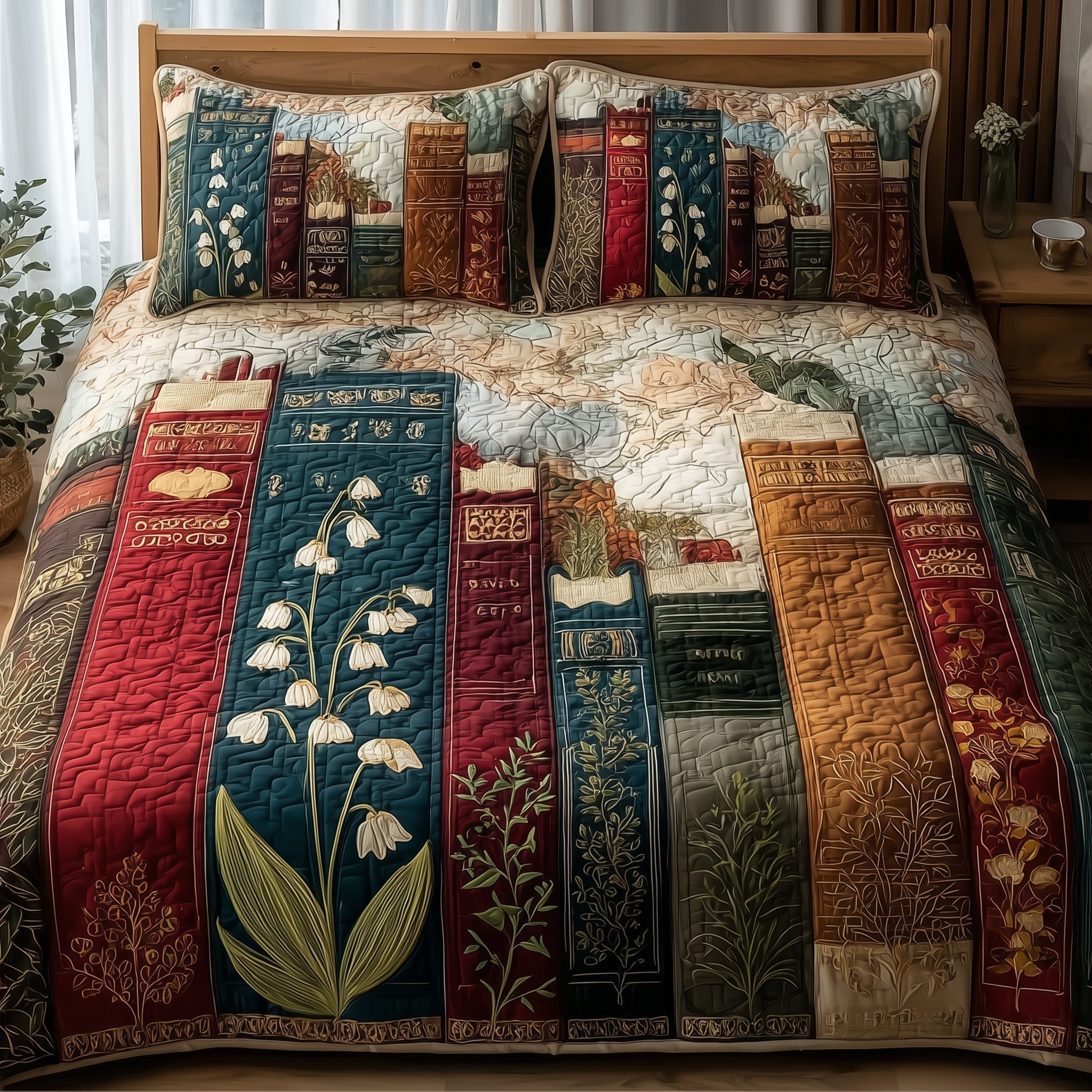Lily Of The Valley Quilted Bedding Set Lily Valley Island Gift For Lily Mom - Tradiviet