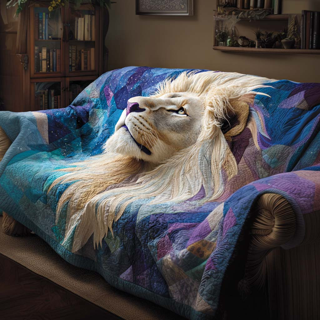 Lion Spirit Quilted Sofa Cover Couch Seat Covers Unique Lion Gifts - Tradiviet
