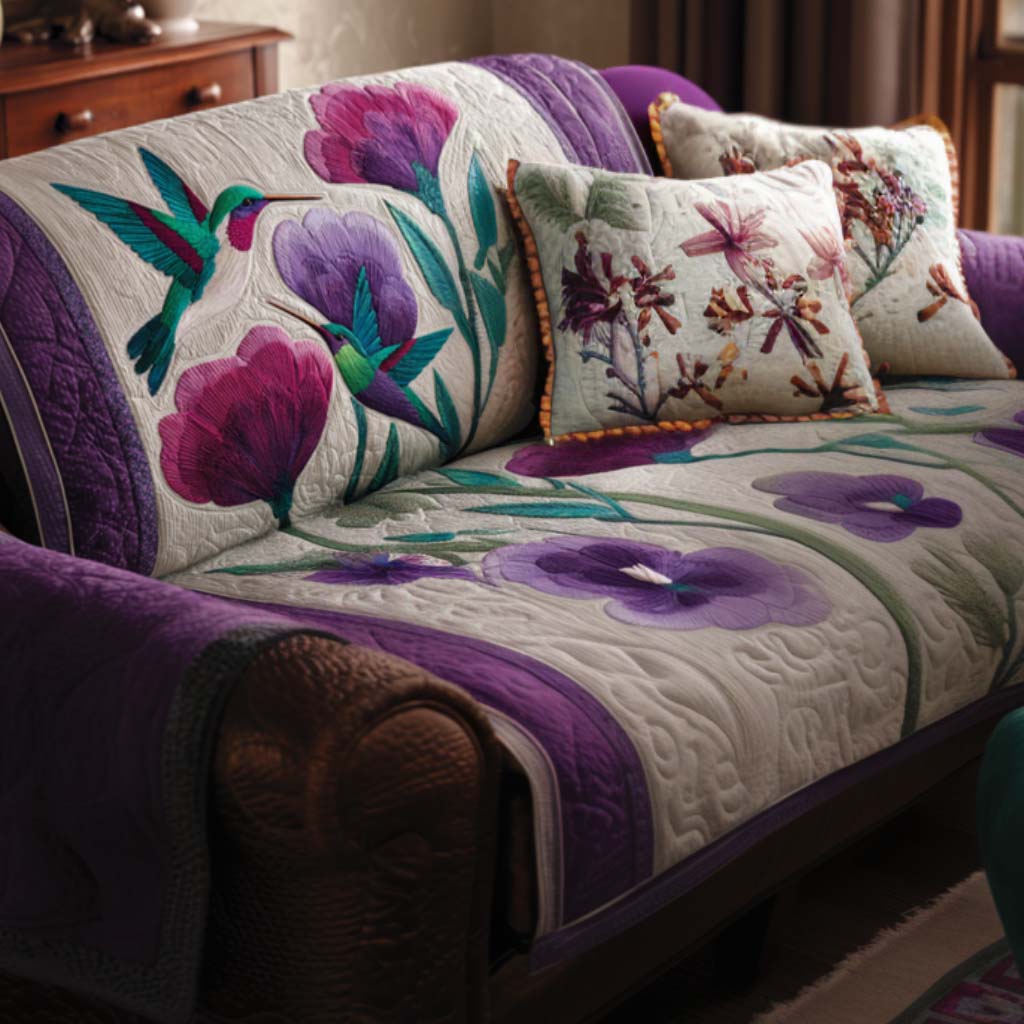 Little Dazzler Quilted Sofa Cover Trendy Home Style Gifts For Room Decor - Tradiviet