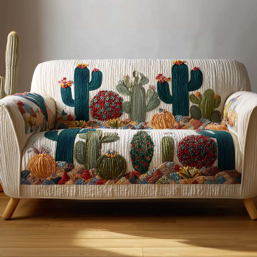 Little Prickle Quilted Sofa Cover Home Room Decor Ideas Unique Home Decor Gifts - Tradiviet