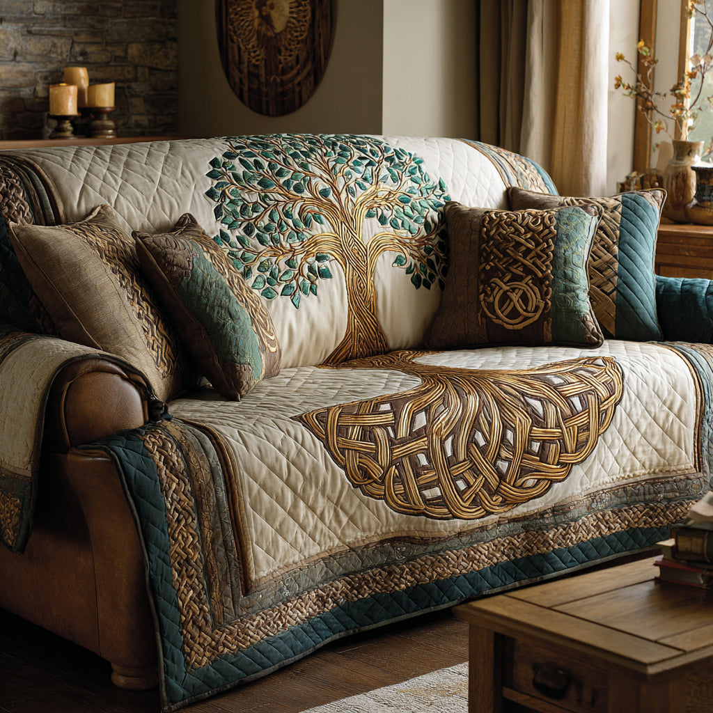 Living Essence Quilted Sofa Cover Home Room Decor Unique Home Decor Gifts - Tradiviet